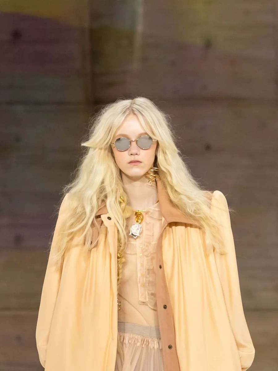 Свободное пальто масляно-желтого цвета, Chloé